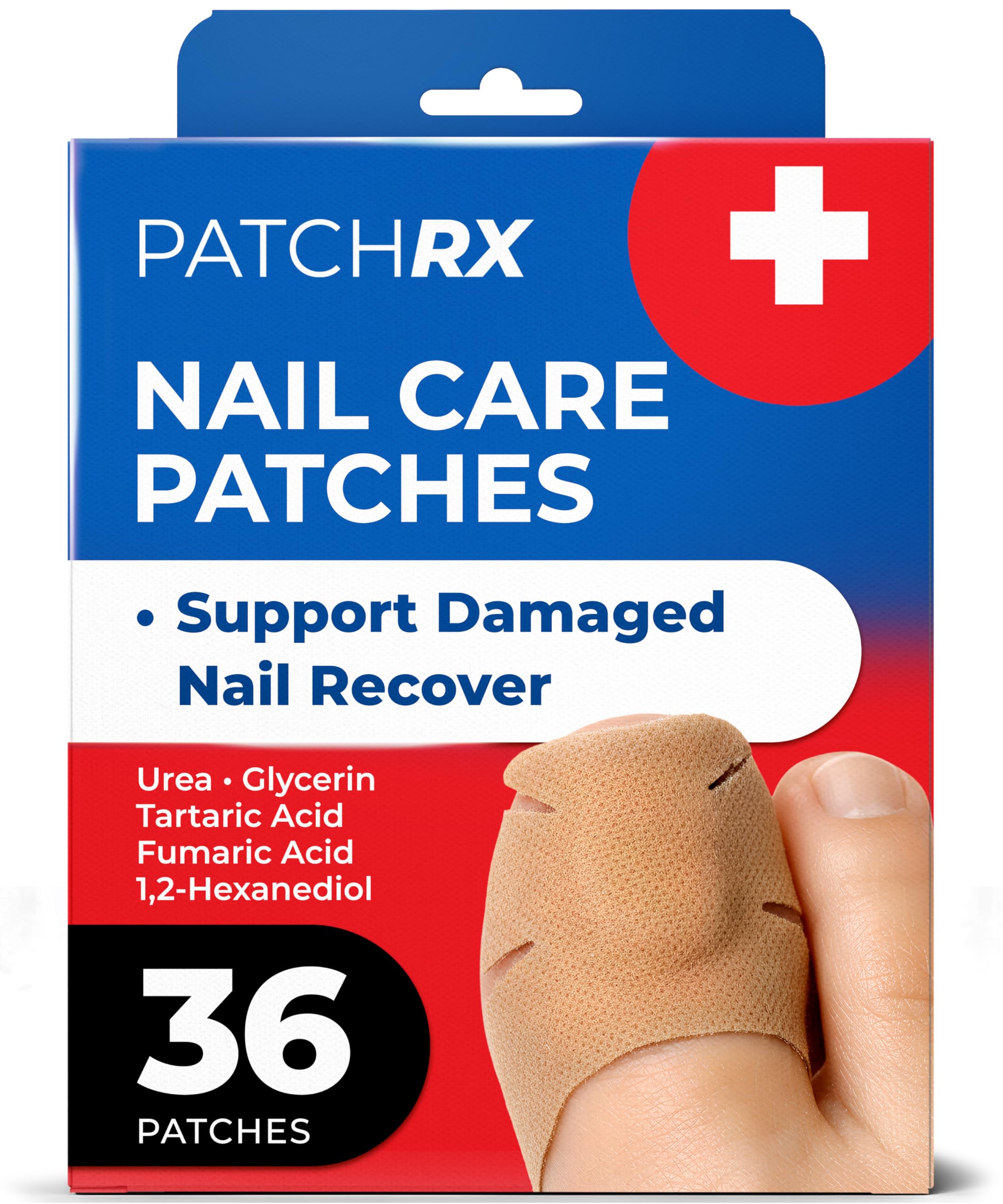 PatchRx Nighttime Renewal packaging showing discreet overnight nail patch
