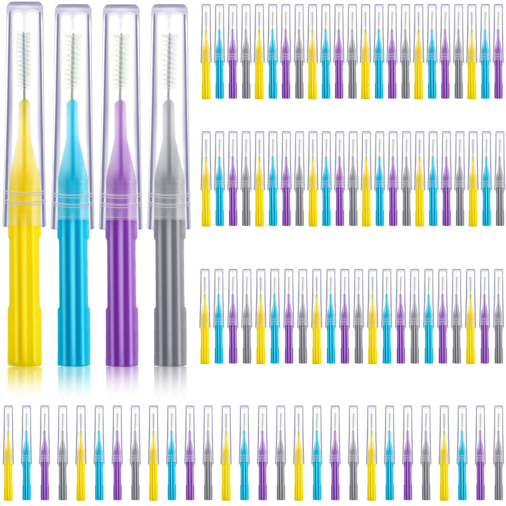 Patelai interdental brush set with assorted colors for diverse cleaning tasks.