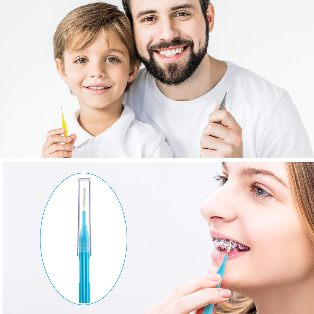 Soft bristles and flexible core protect enamel during between-teeth cleaning.