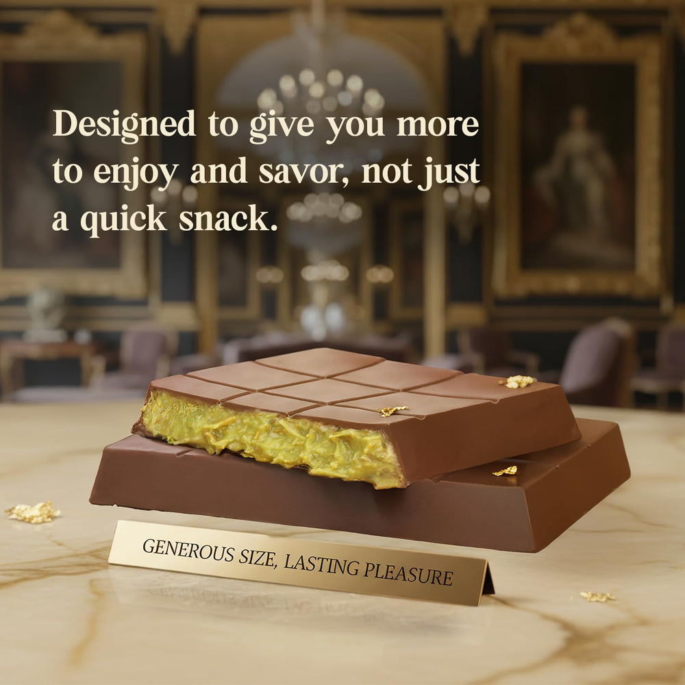 Patis Savore Dubai chocolate bar highlights aromatic pistachios in rich filling.