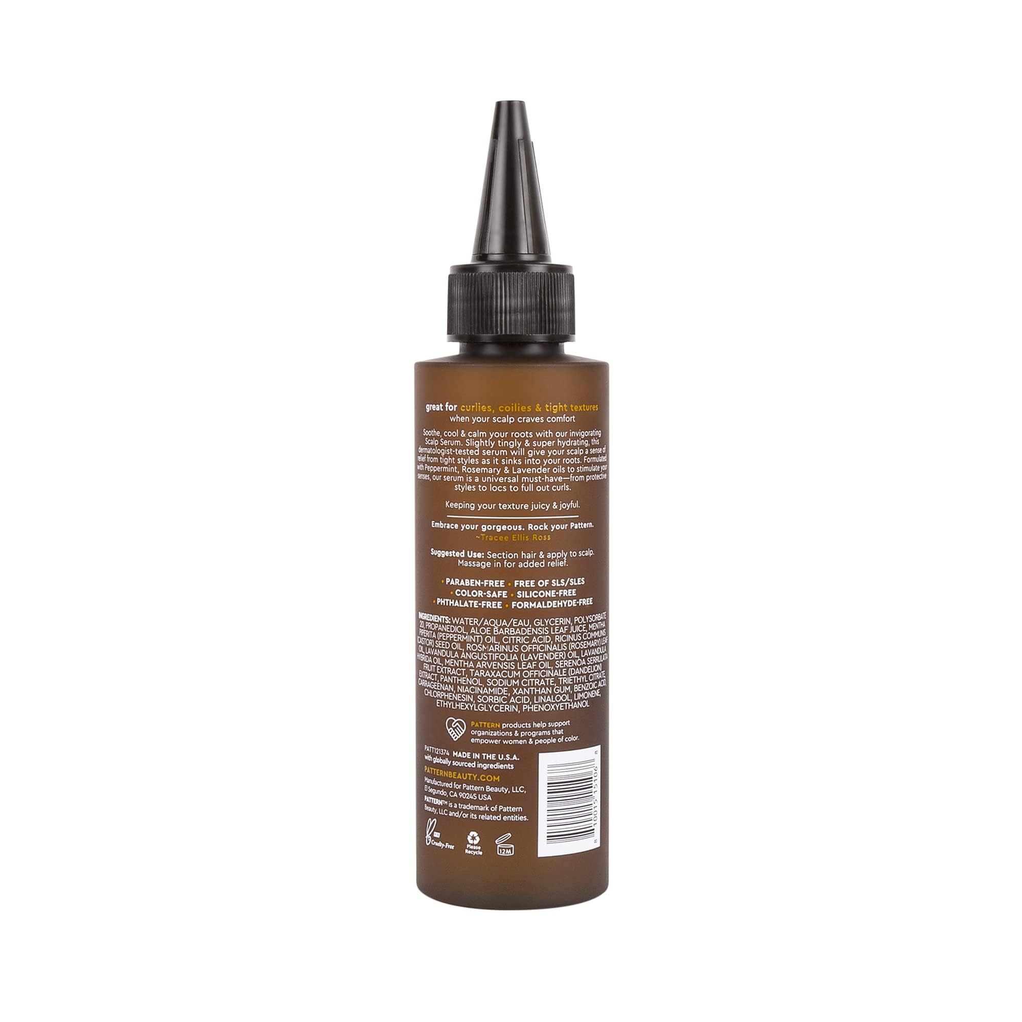 PATTERN Beauty application on the scalp demonstrates gentle massage and absorption