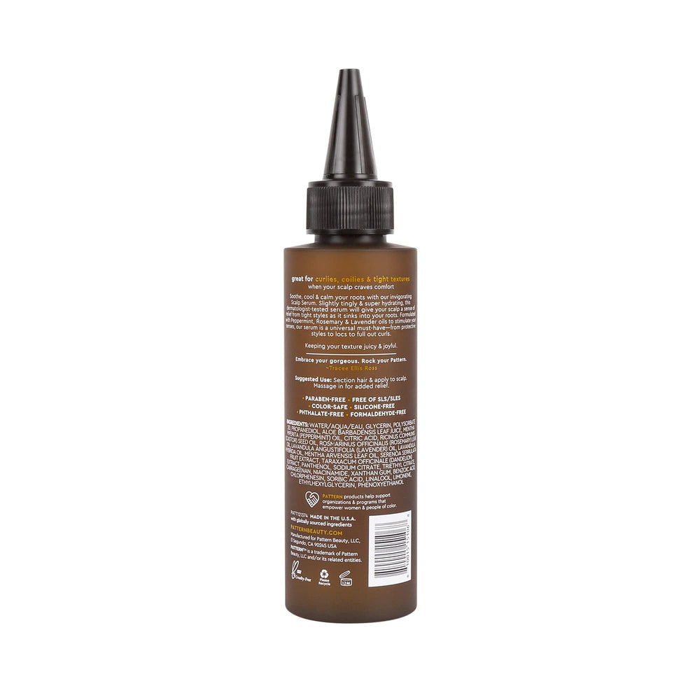 PATTERN Beauty application on the scalp demonstrates gentle massage and absorption