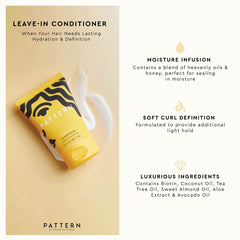 PATTERN Leave-In Conditioner texture close-up shows rich hydration