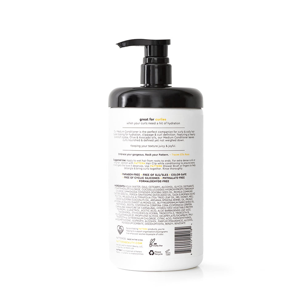 PATTERN Beauty conditioner ingredients spotlight; jojoba and olive oil nourish curls