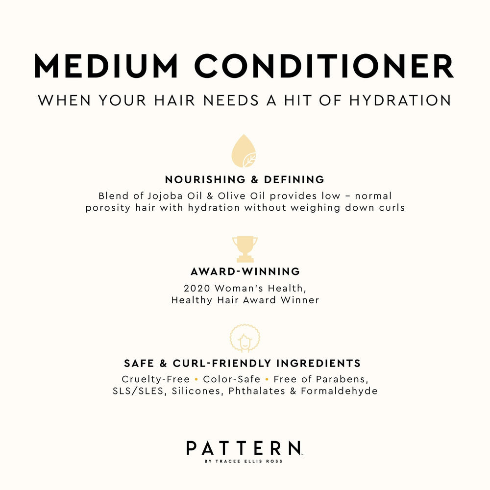 PATTERN Beauty conditioner texture closeup; creamy slip and hydration for coils