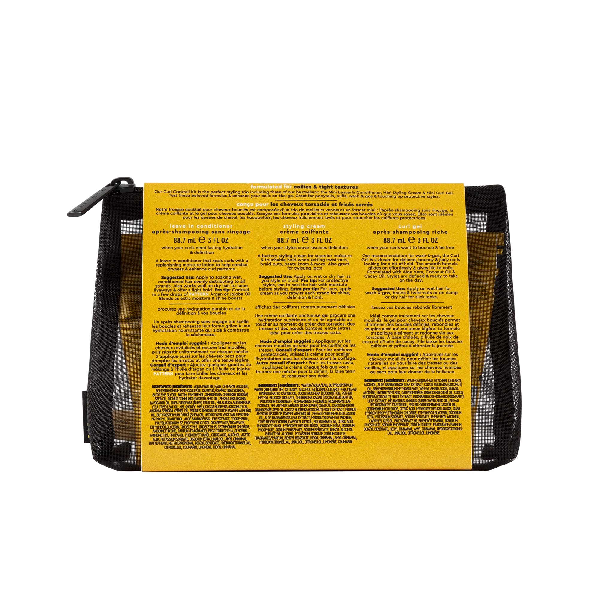 PATTERN Curl Cocktail Kit Curl Gel tube offers flexible hold without stiffness.