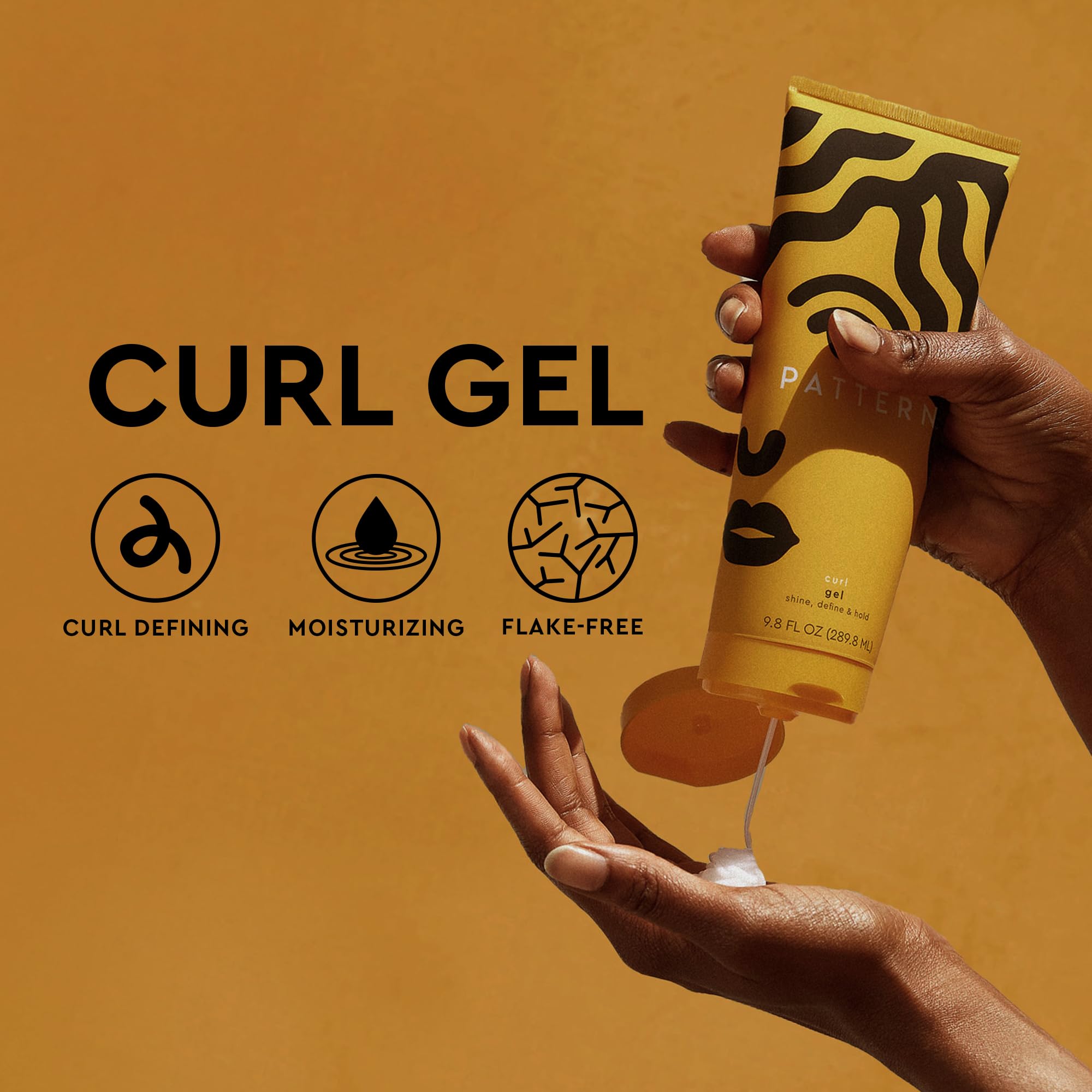 PATTERN Curl Gel infused with Cacay Oil adds nourishing shine to curls.