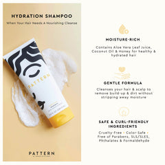 PATTERN Hydration Shampoo creamy lather ready to cleanse hair