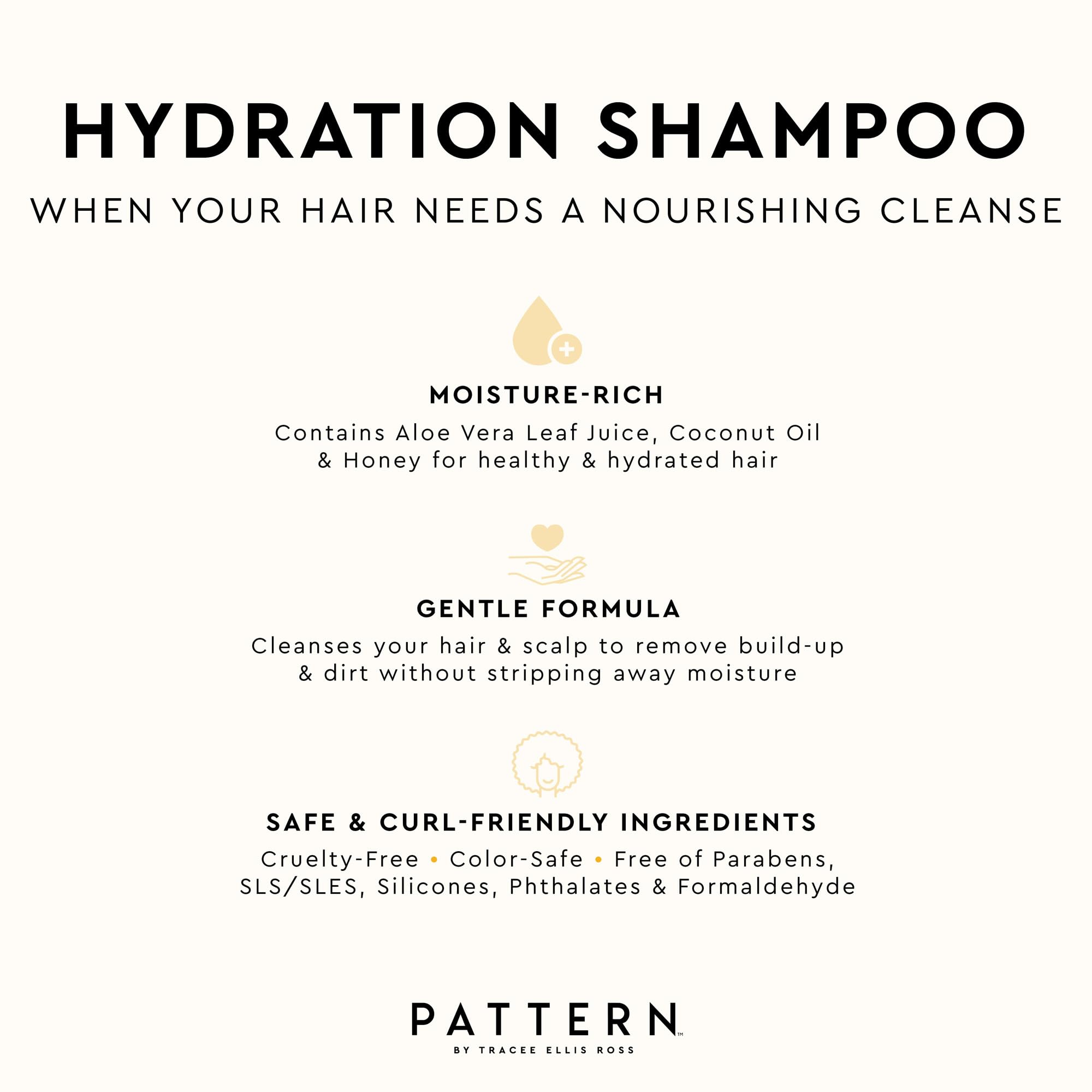 PATTERN Hydration Shampoo ideal for dry hair use demonstrated
