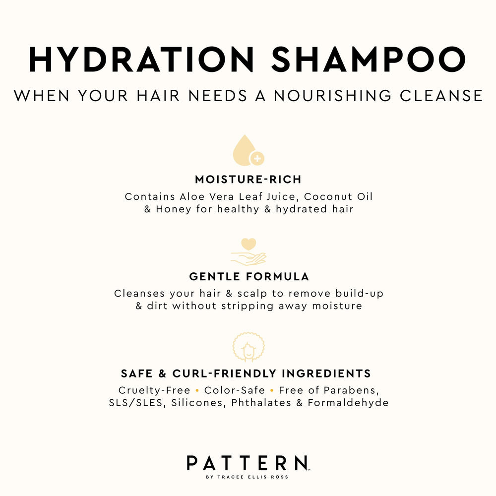 PATTERN Hydration Shampoo ideal for dry hair use demonstrated