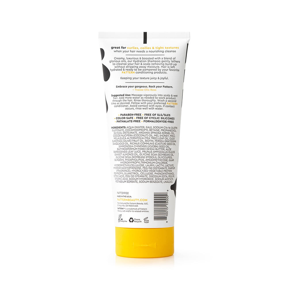 PATTERN Hydration Shampoo packaging and 9.8 oz size