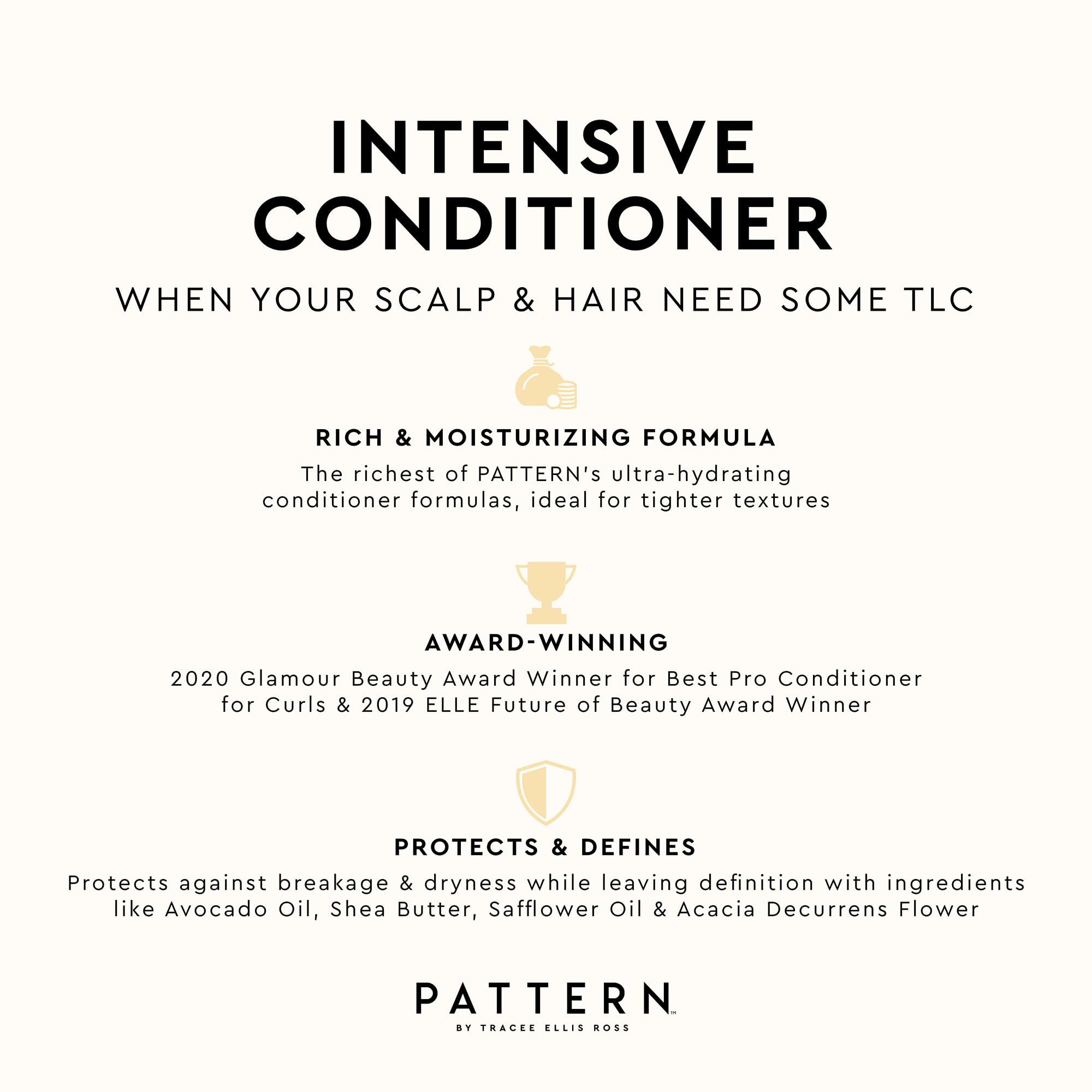 Dried coils look bouncy and hydrated after PATTERN conditioning.
