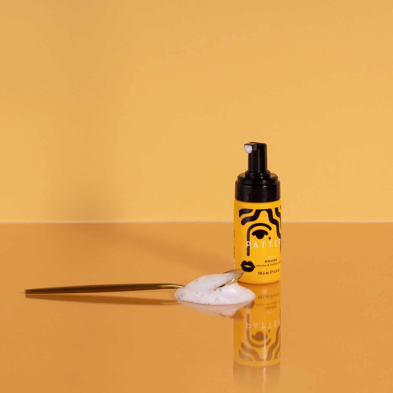 PATTERN Curl Mousse foam texture defines curls with soft definition and no crunch.