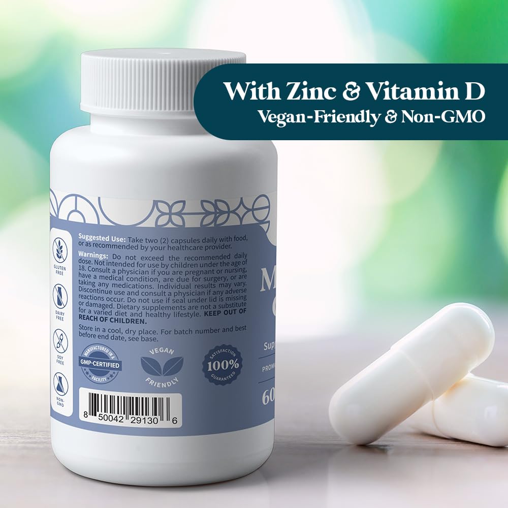 Pattern Wellness nutrition facts panel indicates zinc, vitamin D, and magnesium blend.