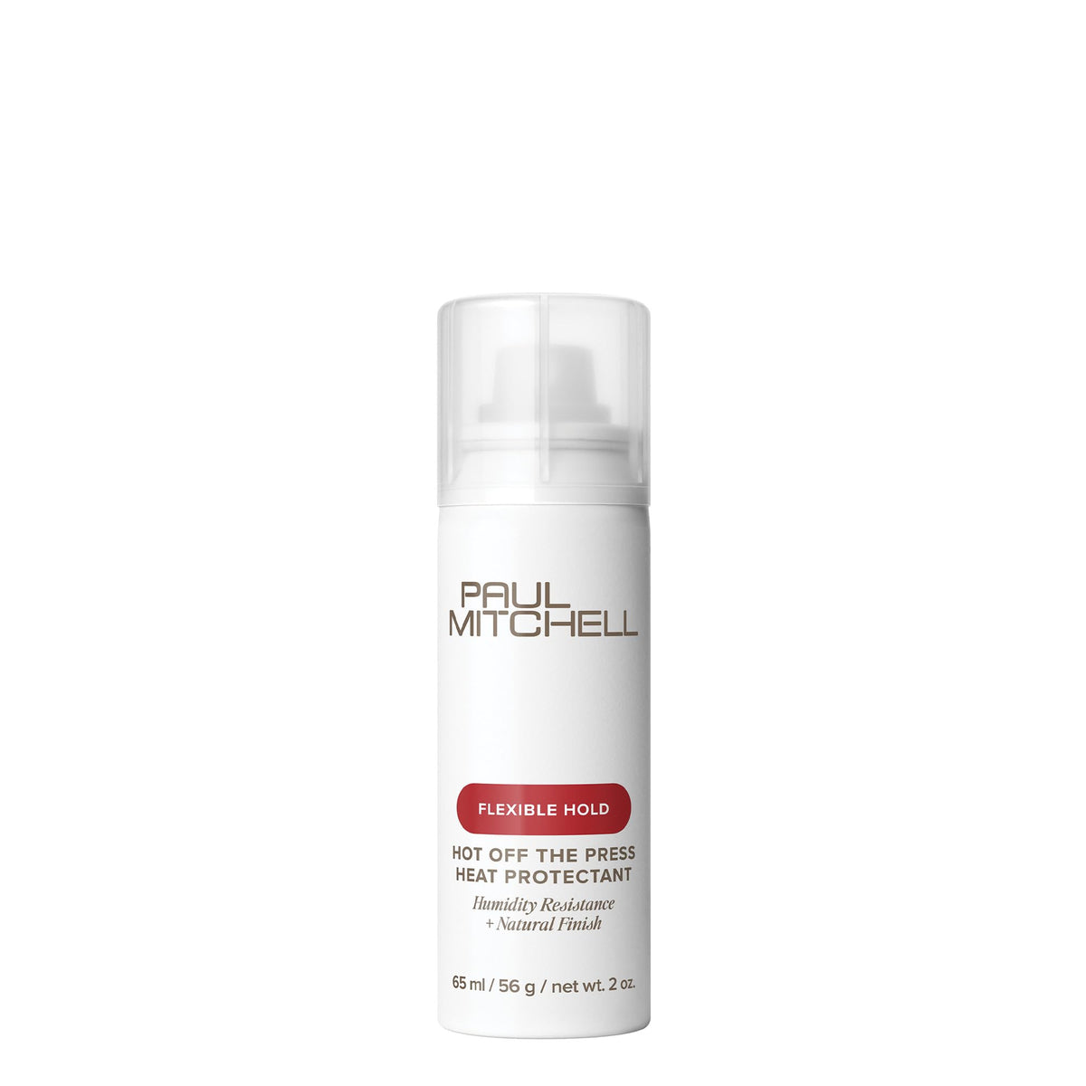 Paul Mitchell Hot Off The Press spray creating a protective barrier against heat during styling.