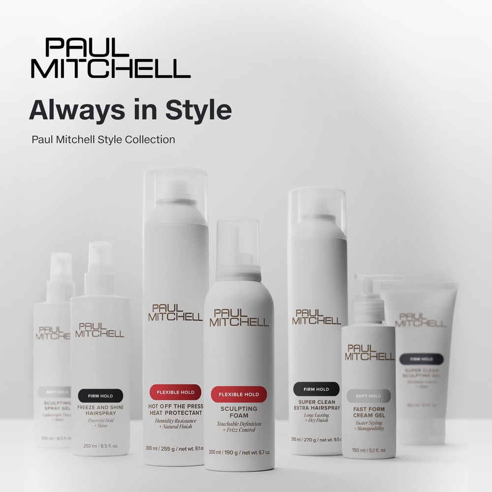 Paul Mitchell Hot Off The Press delivers humidity resistant finish for frizz control.