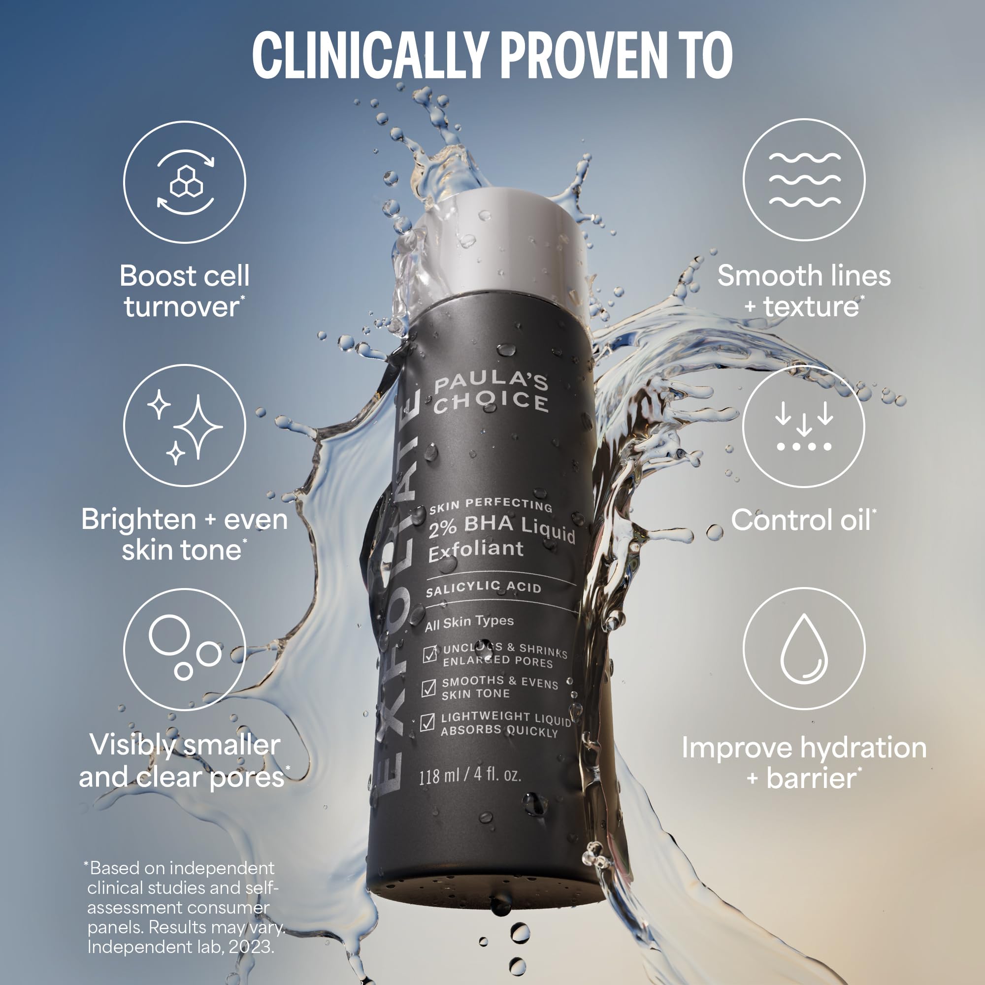 Applying Paula's Choice 2% BHA on the face to refine skin texture.
