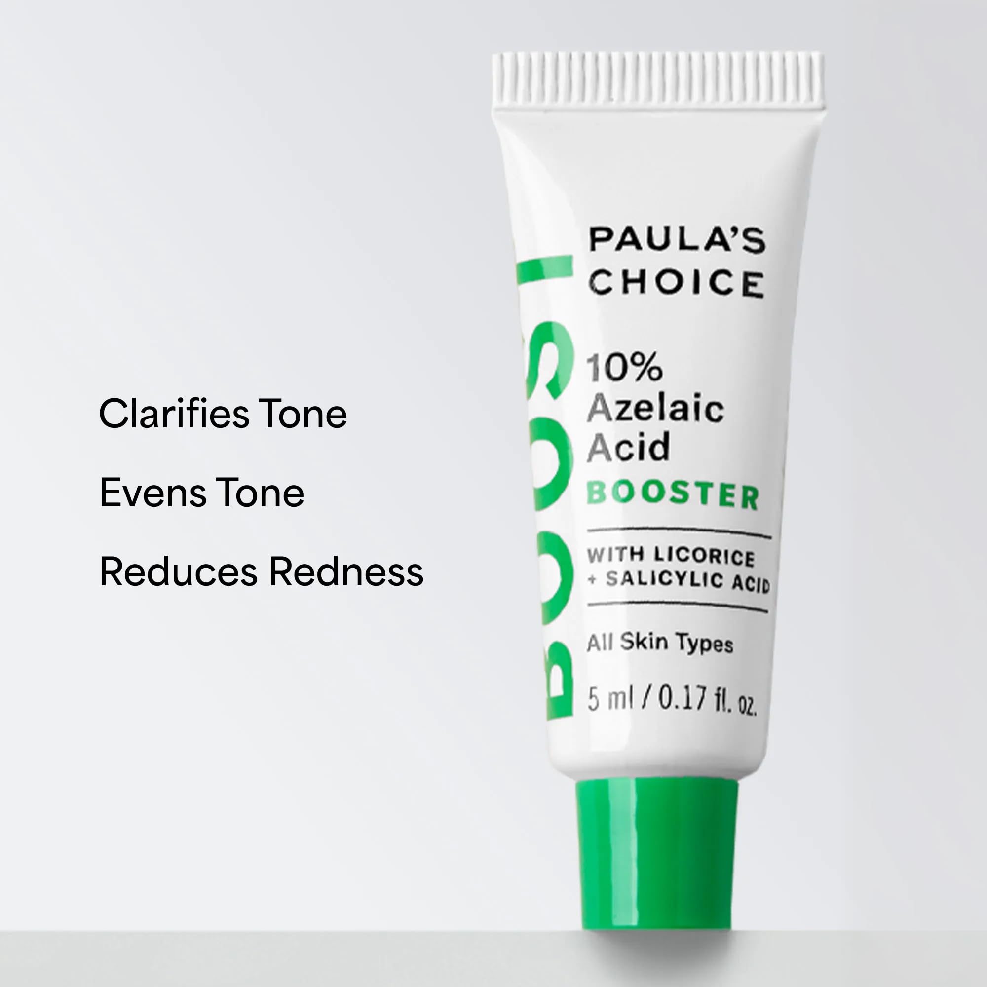 Paula's Choice BOOST mixing with moisturizer shows versatile morning and evening use.
