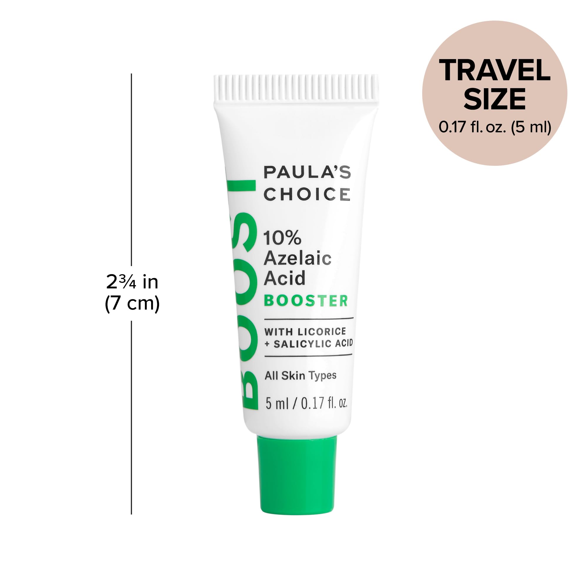 Paula's Choice BOOST azelaic texture on skin shows light, oil-free application.