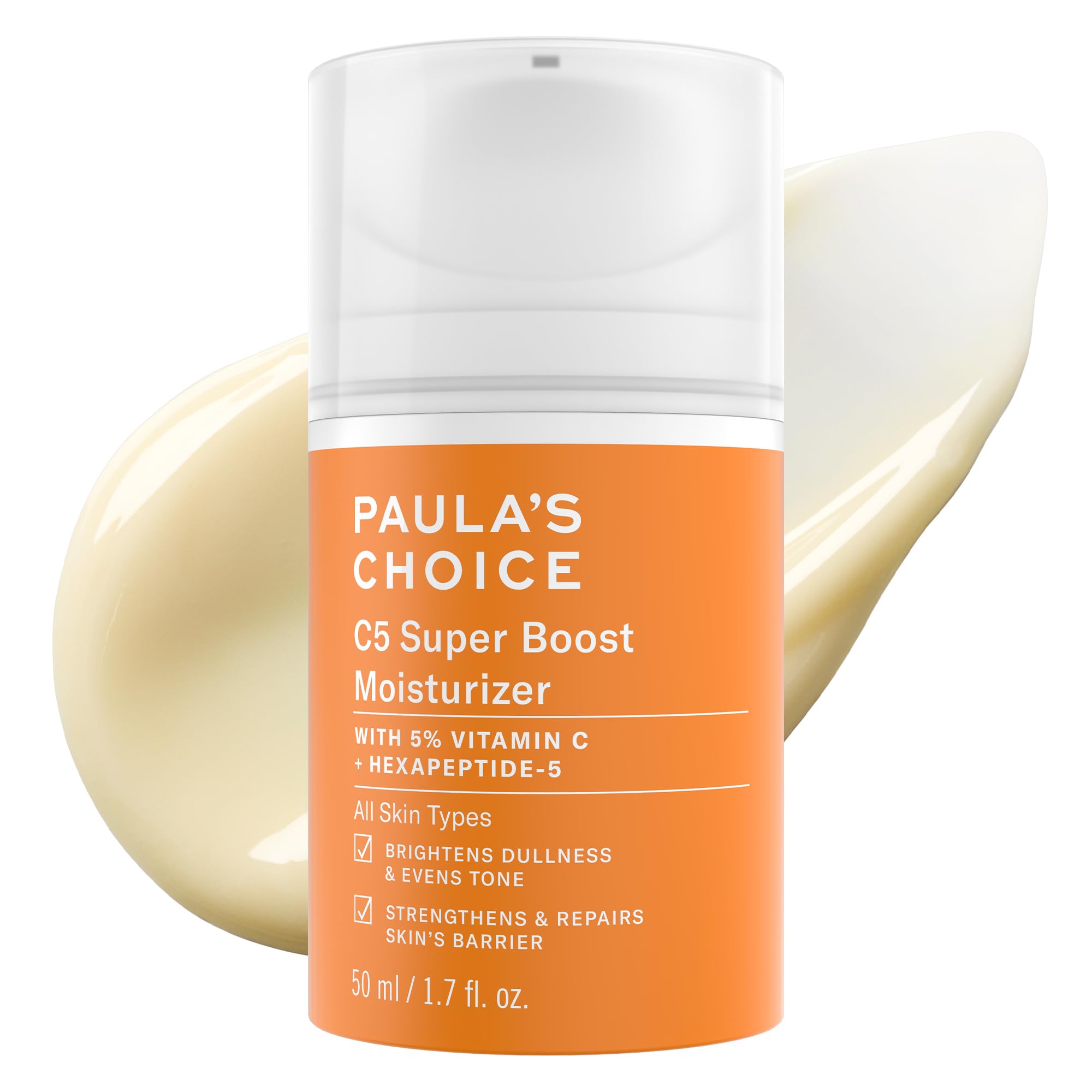 Paula's Choice C5 Super Boost bottle shows daily vitamin C moisturizer