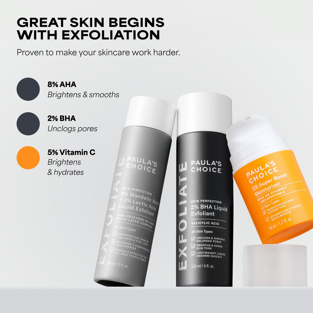 Vitamin C crystal focus underlines potent antioxidant in Paula's Choice C5