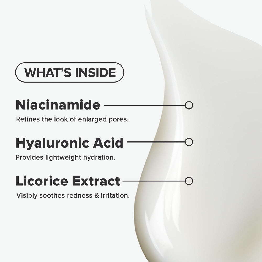 Close-up of Paula's Choice CLEAR Oil-Free Moisturizer texture with a non-greasy finish.