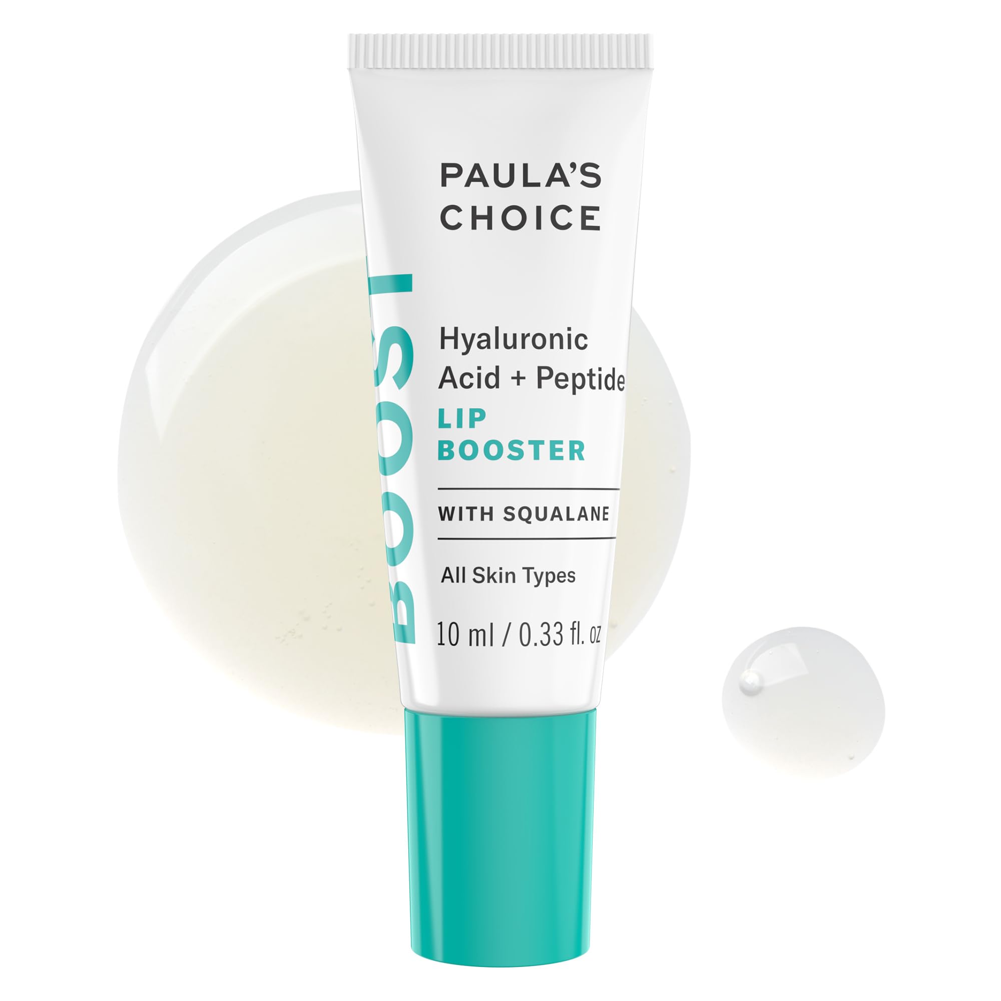Paula's Choice Lip Booster bottle showing hydrating lip treatment.