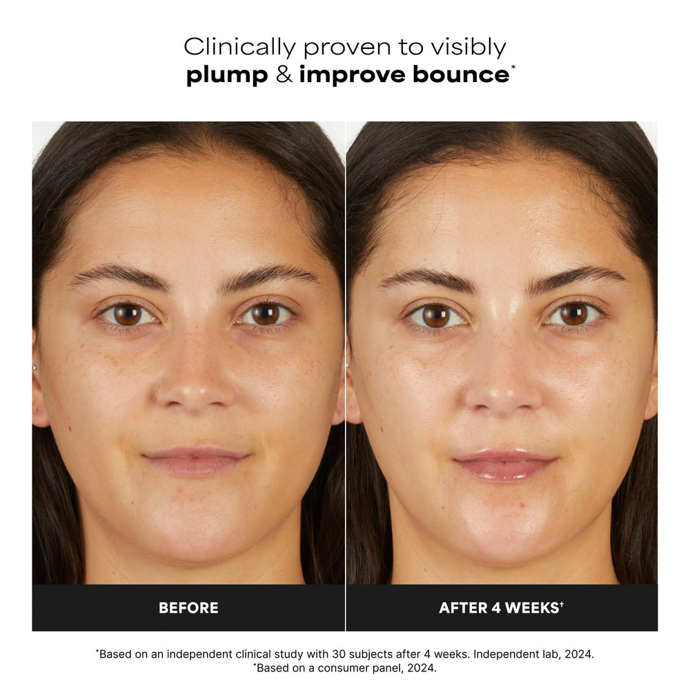 Paula's Choice Pro-Collagen Peptide Plumping Moisturizer gel-texture provides a satin finish under sunscreen