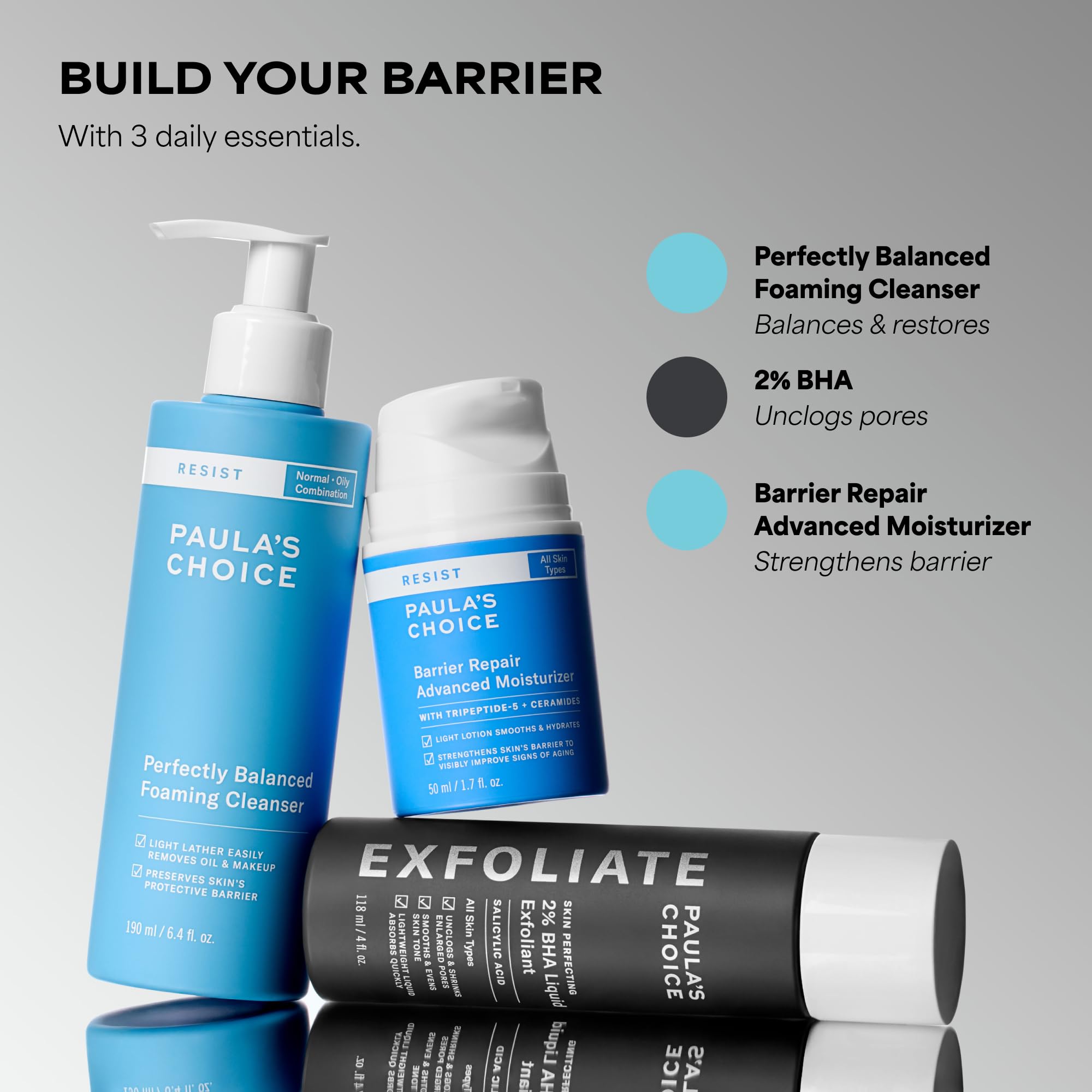 Close-up of rinse-off action from RESIST Balance cleanser.