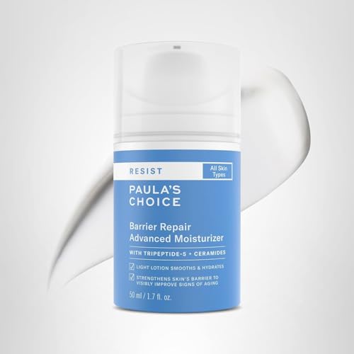 Paula's Choice RESIST Barrier Repair product silhouette with hydration glow.