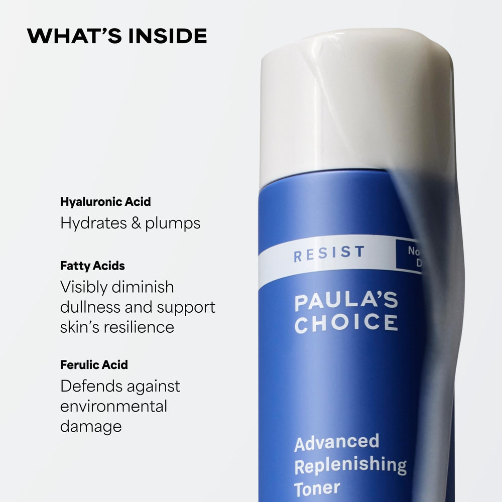 Paula's Choice Resist toner ingredients closeup highlight hyaluronic acid and antioxidants