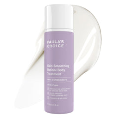Paula's Choice Retinol Body Lotion texture focus for smoother, hydrated skin.