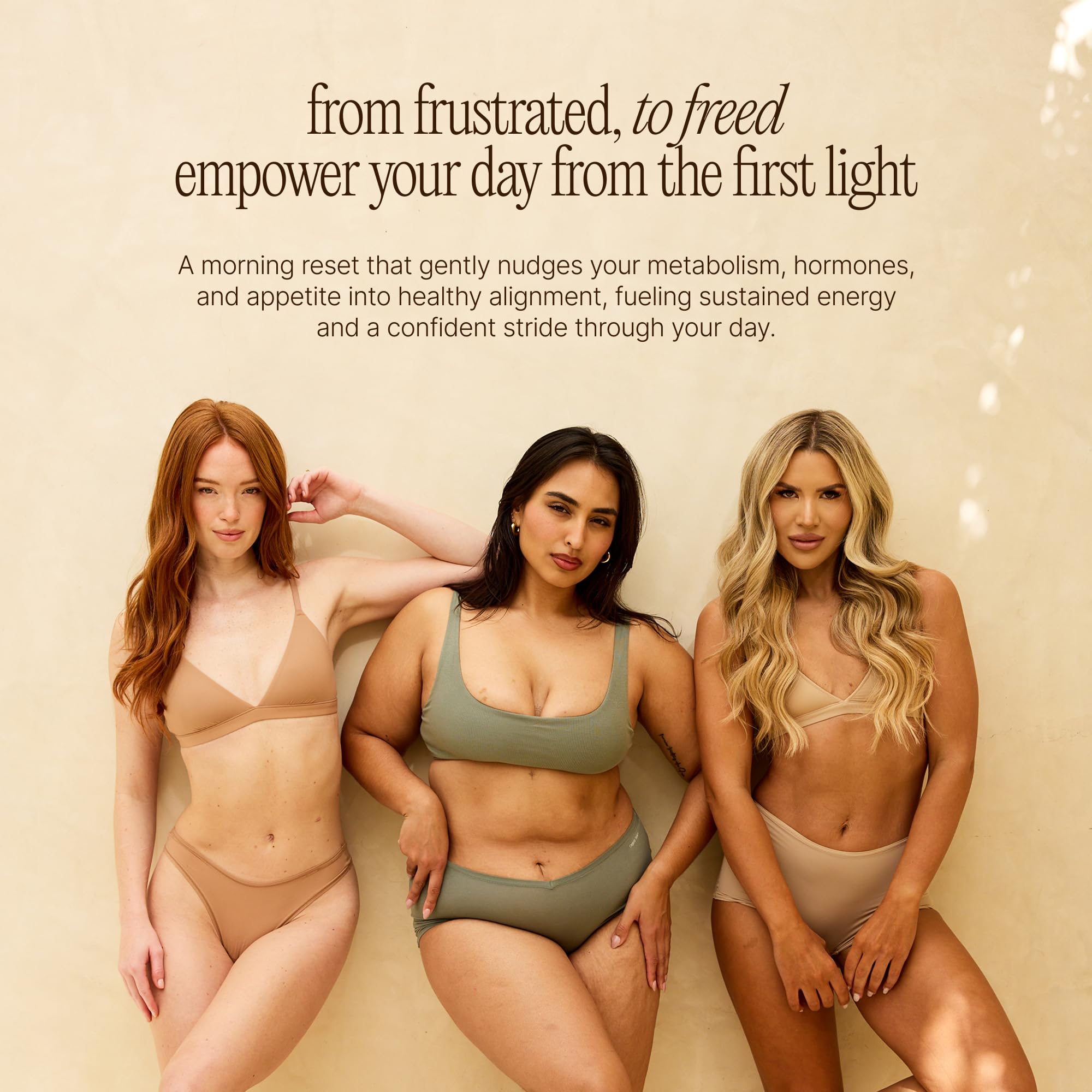 Paulina Fitness Reset AM benefits graphic hints at wellbeing.