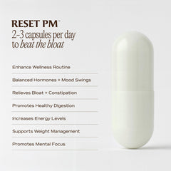 Paulina Fitness Reset label detail showing clean, gluten-free, paraben-free formula.