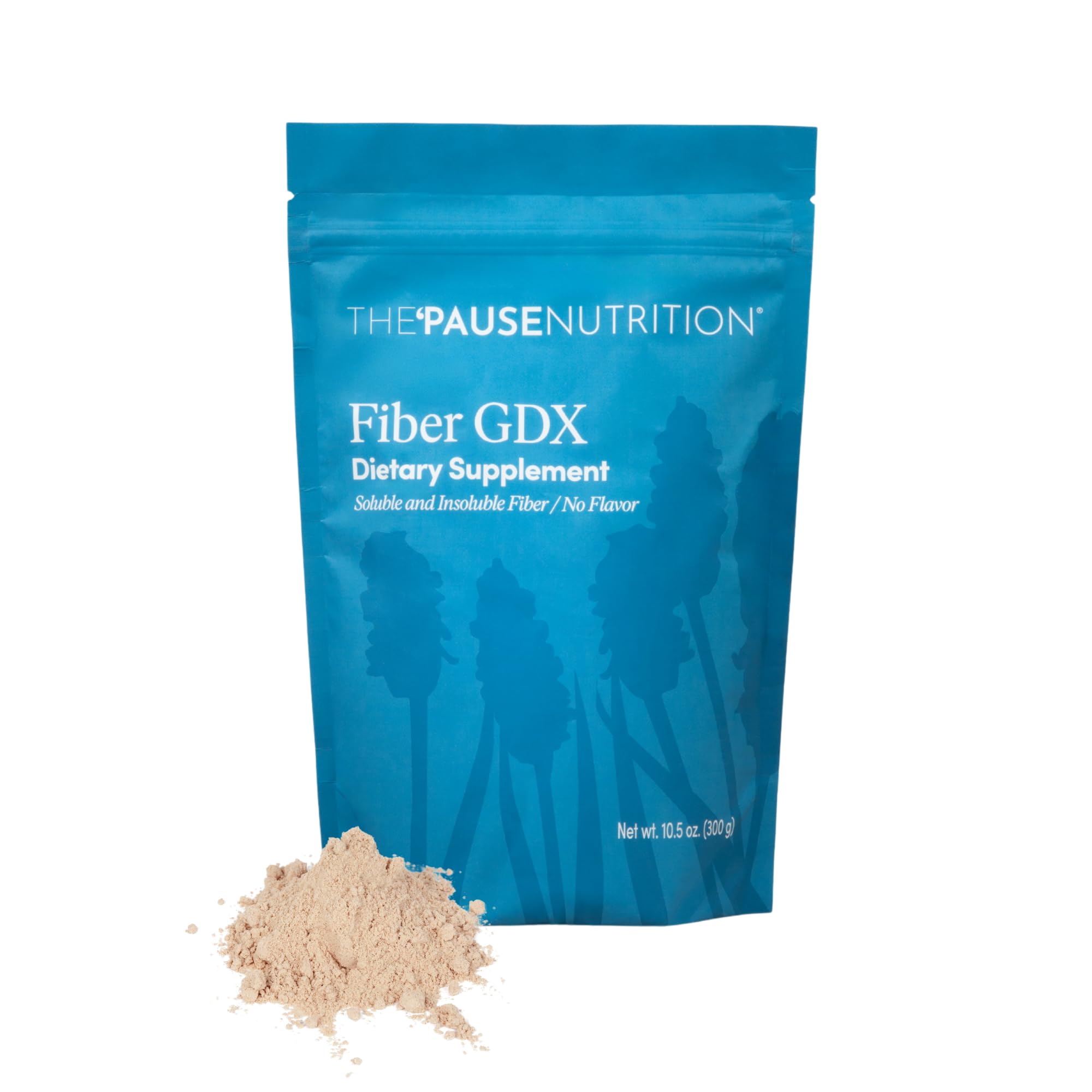 The Pause Life Fiber GDX front packaging showing gluten-free fiber blend for daily nutrition