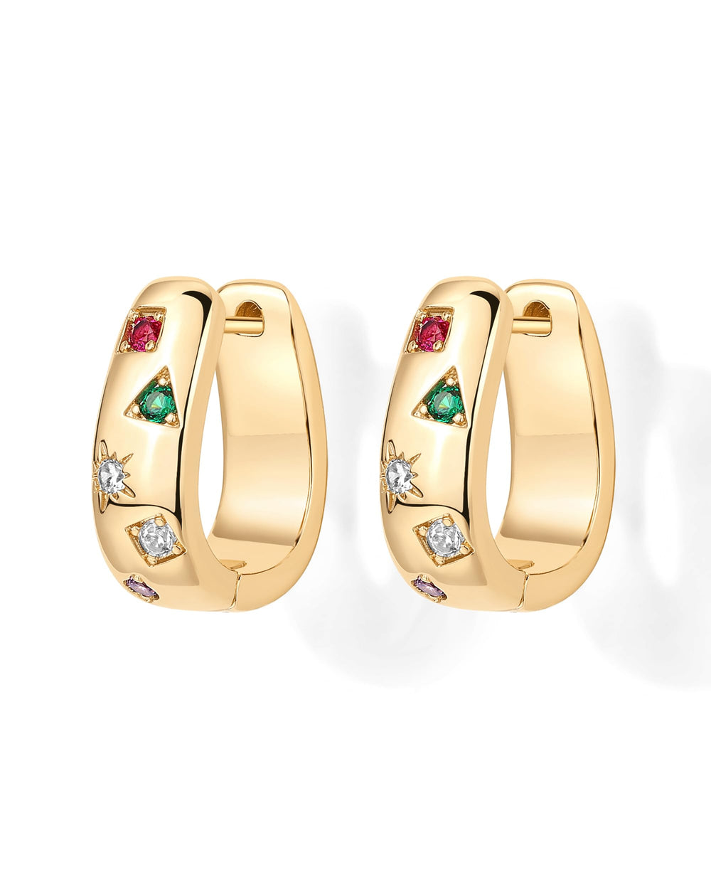 PAVOI 14K yellow gold plating over silver posts, durable and gleaming.
