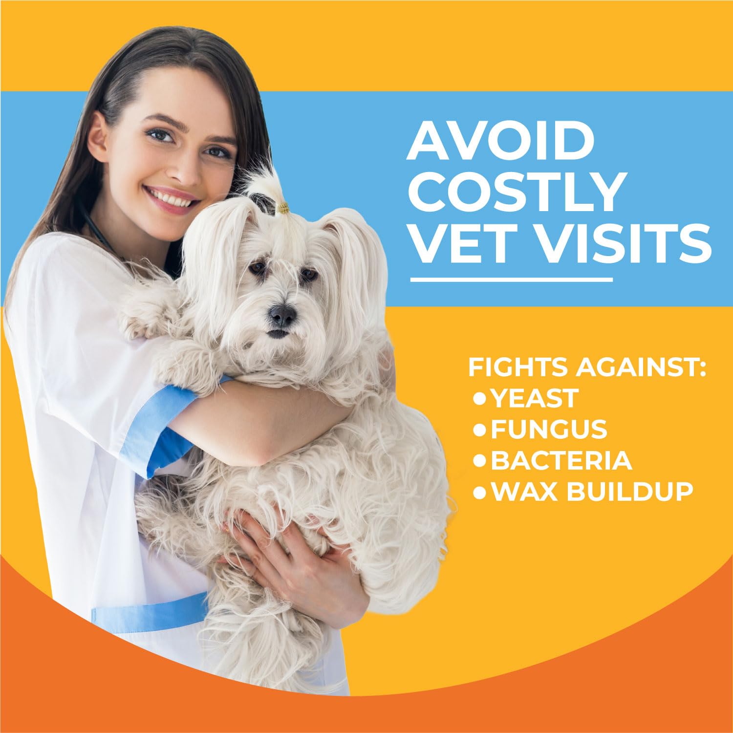 Paw Science ear cleaner safe-for-regular-use label conveys consistent care.