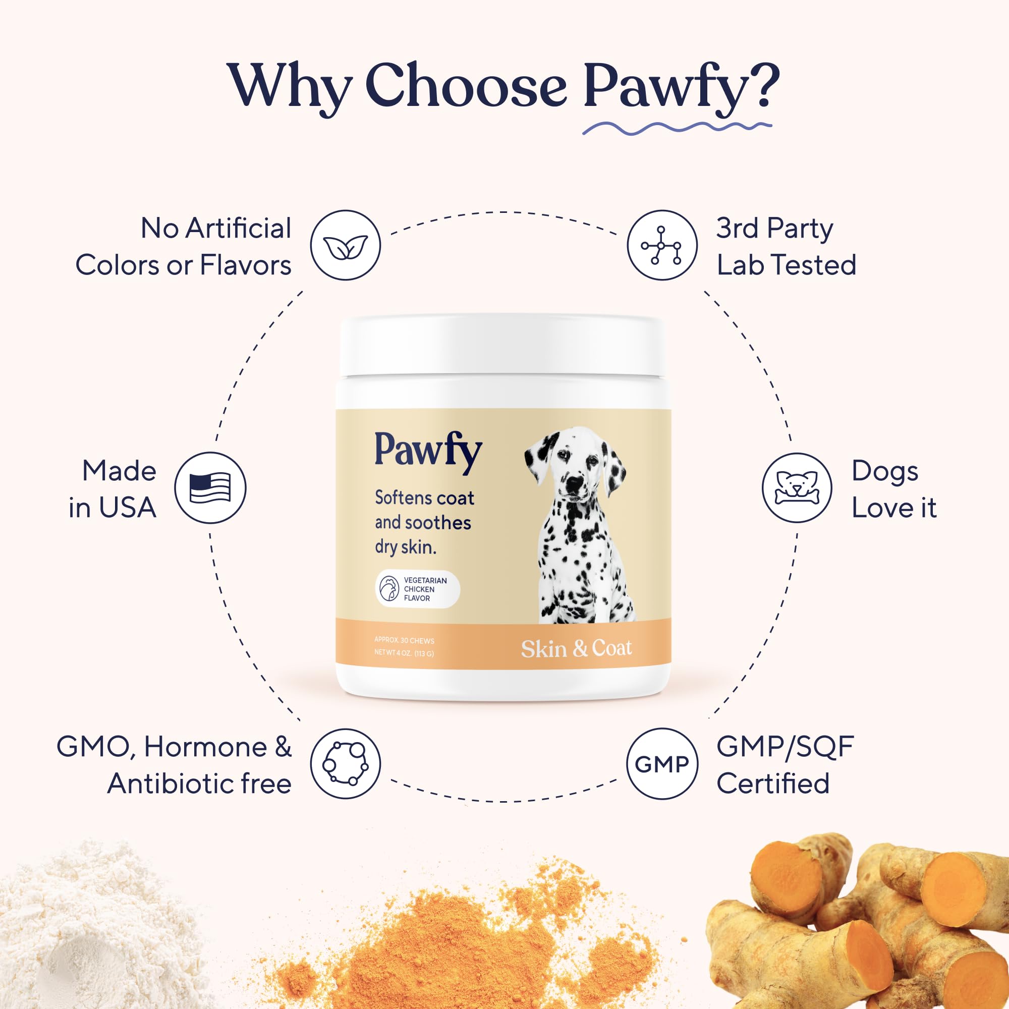 Shiny coat of a dog, showcasing improved coat health with Pawfy.