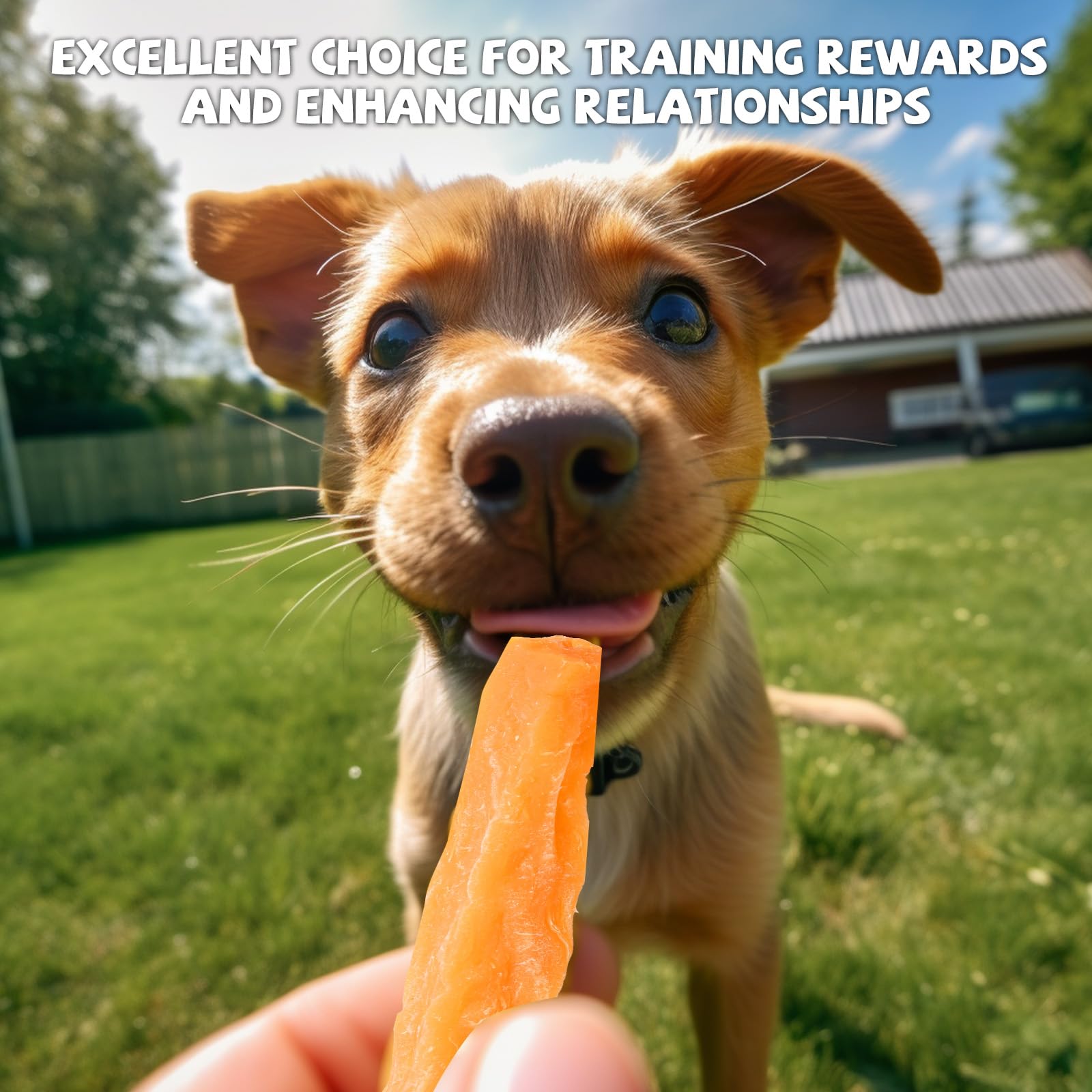 Pawmate Sweet Potato Treats 27-31 counts graphic highlights portion control