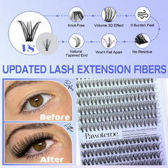 Pawotence Cluster Lashes 20D and 30D for natural fullness