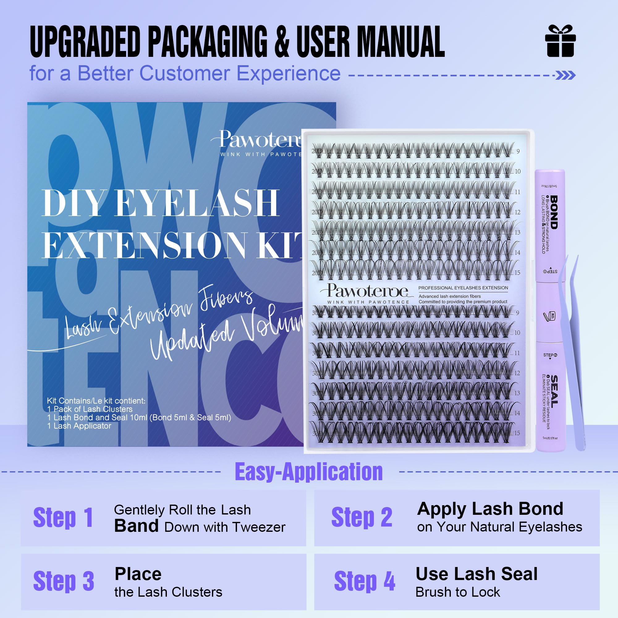 Pawotence easy application tips guide at home lash use
