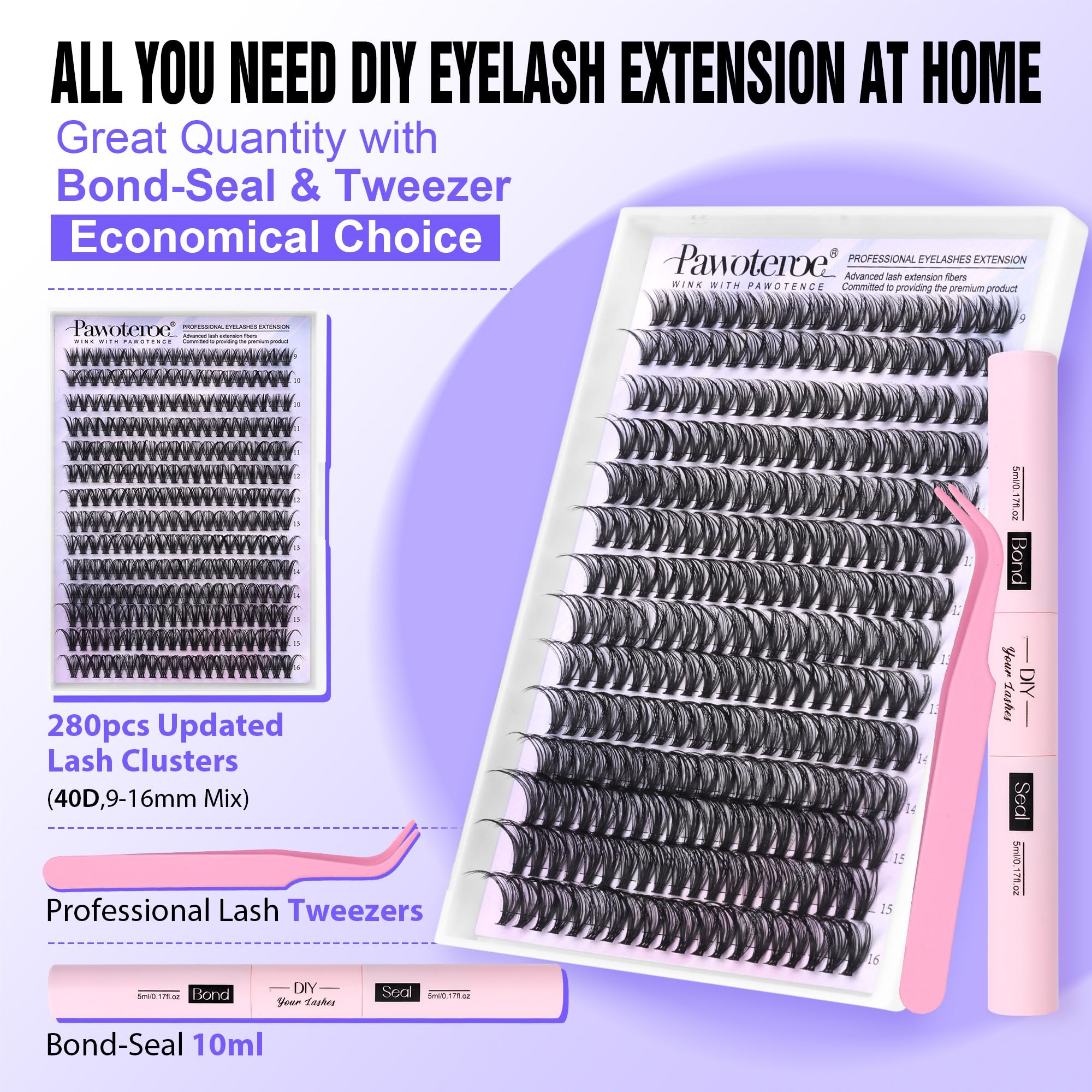 Pawotence lash bond and seal for secure, lasting adhesion