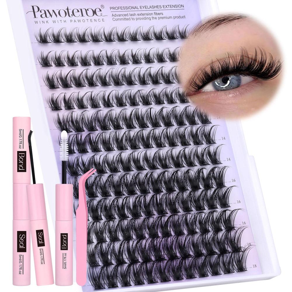 Pawotence lash clusters 10-18mm pack for customizable fullness