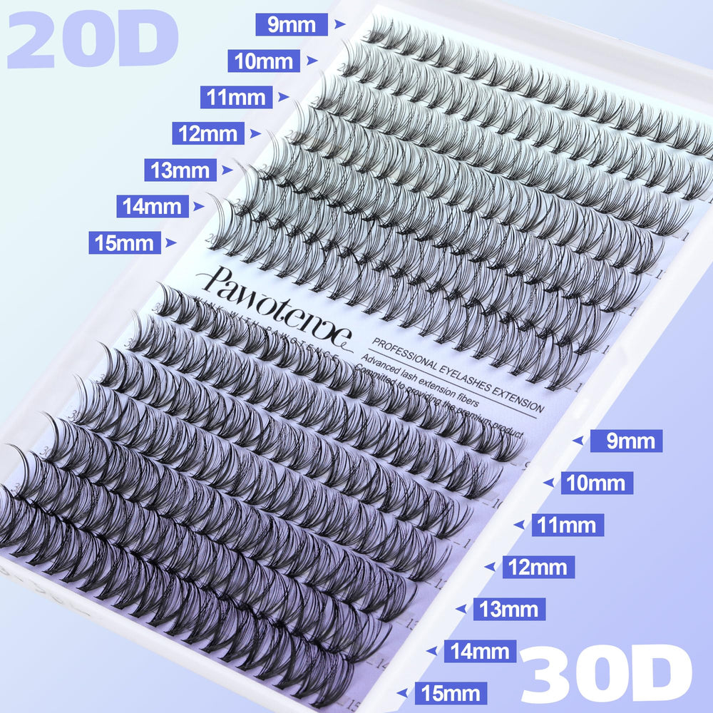 Pawotence mixed length cluster lashes enabling custom styling