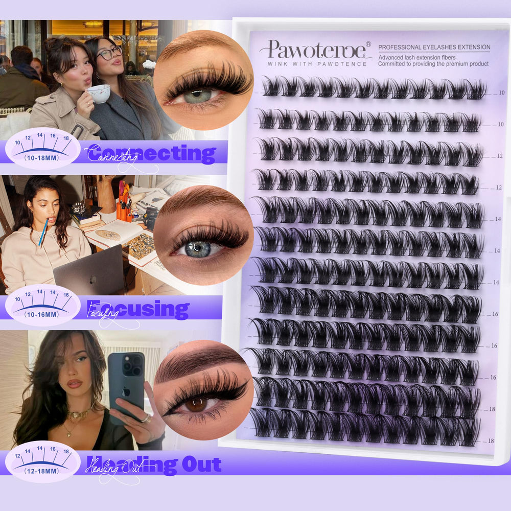 Pawotence wispy style lashes create a delicate fluttering effect