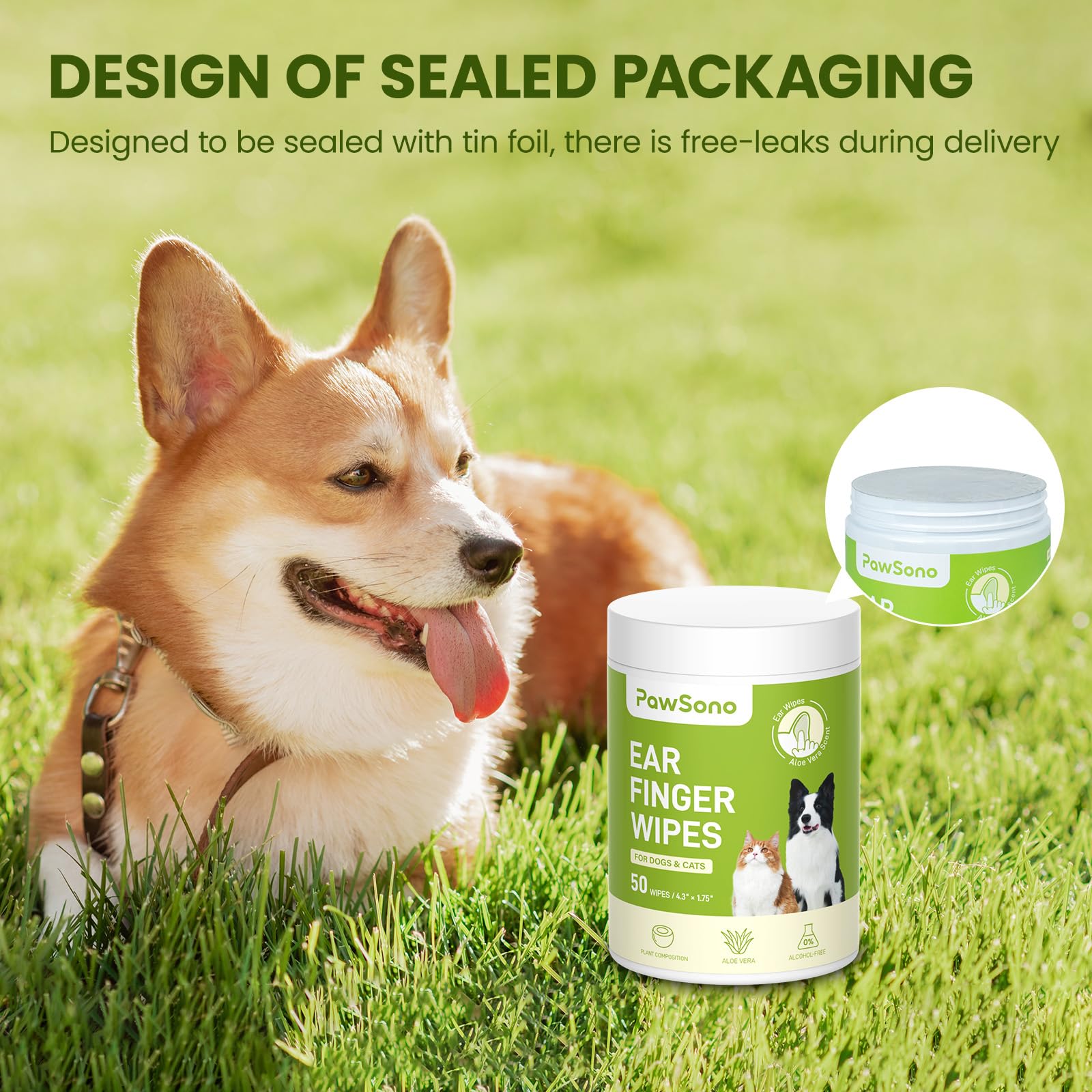 PawSono aloe scent deodorizing note provides mild aroma during cleaning.