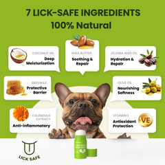 PawSono coconut oil balm provides deep hydration for dry noses.