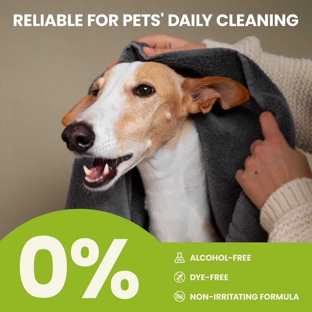 PawSono ear wipes in use on a pet for quick, comfortable cleaning.