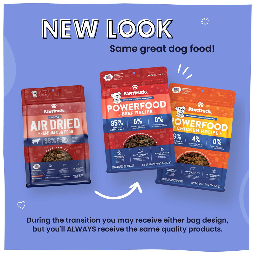 Pawstruck air dried dog food crunchy bites highlighting texture and aroma.