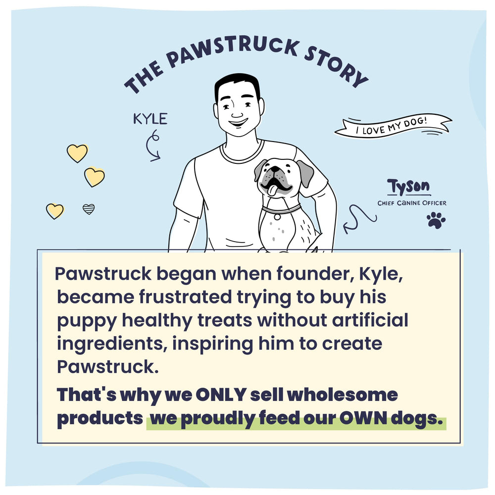 Pawstruck dog chew bag variety pack presented with fresh, varied options.